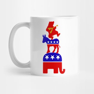 Russian Bear Balalaika Democrat Donkey Republican Elephant Mug